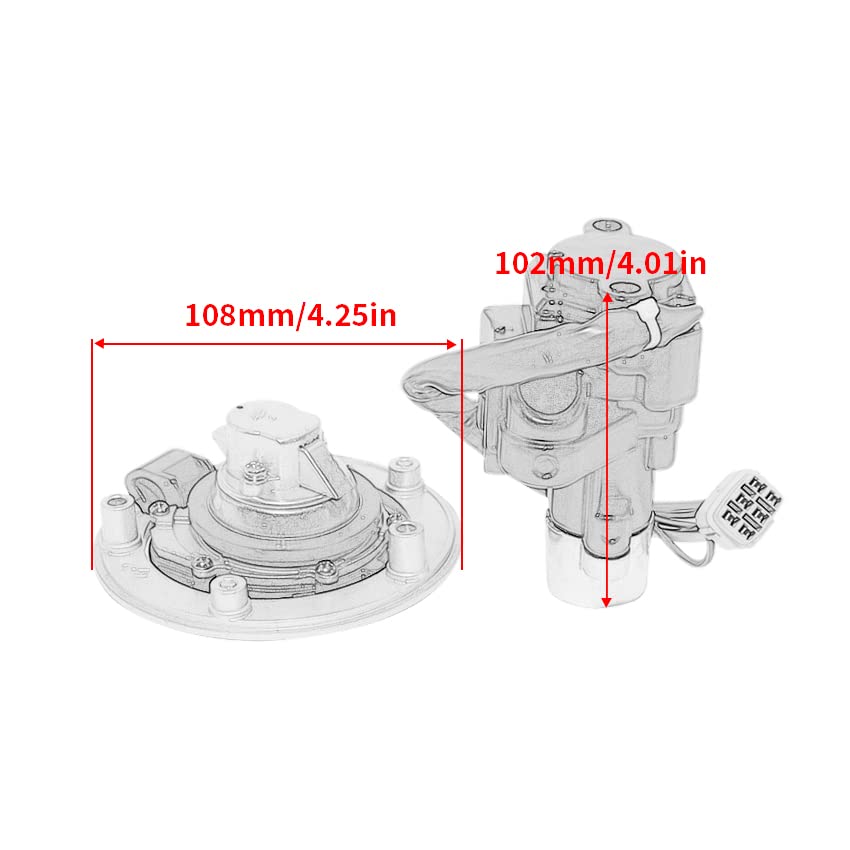 Miniatura 5 de Juego de llaves de bloqueo de asiento para Suzuki GSF650 Bandit 650, GSX650F Katana 650 para Suzuki (GSF650S, GSF1200S, GSF1250S) Bandit S para
