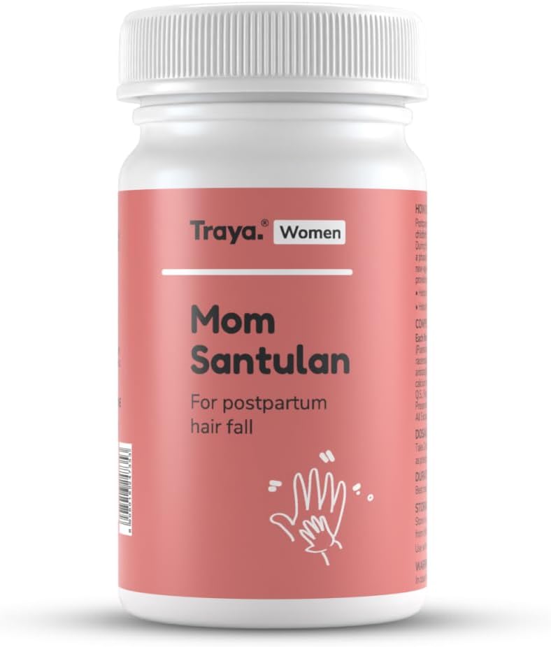 Traya Mom Santulan | Ayurvedic Multi-Vitamins to Manage Postpartum Hair Fall, Menstrual Cycles, Boosts Reproductive Health and Hair Growth | Contains Vidarikand, Lodhra & Daruharidra | 120 Tablets