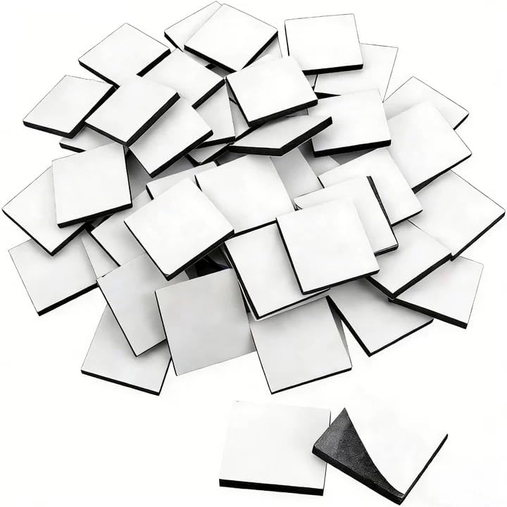 UPINS 60 Pack Double Sided Foam Tape Square Self-Adhesive Foam Tape Black Strong Sticky Pads for DIY Art Crafts Supplies