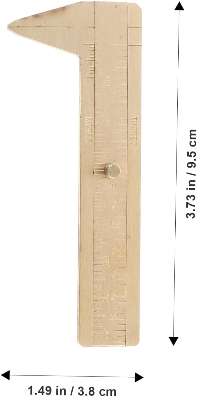 CHILDWEET Jewelry Making Tool Portable Caliper Ruler Double Scale Easy to Carry for Ring Size Measurement