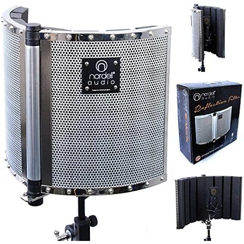 Premium Folding Soundproofing Vocal Booth / Reflection Filter for Recording Studio Vocal Microphone, Create Warmer and Clearer Vocals with Acoustic Sound Proofing Foam for Maximum Absorption, for Professional and Home Studio to Improve Room Acoustics Cover