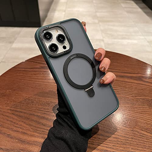 Coque magnétique iPhone 12 Pro Max avec béquille rétractable transparente mat