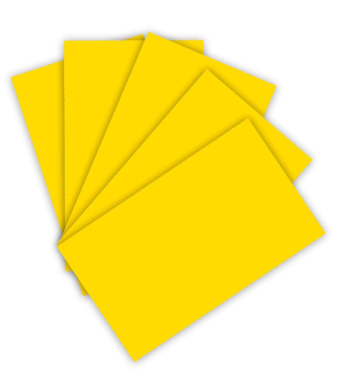 folia 6314 Coloured Paper 130 g/m², Coloured Drawing Paper in Banana Yellow, DIN A3, 50 Sheets, as a Basis for numerous Crafts.