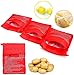 4Pezzi Sacchetto per Patate Microonde, NALCY Potato Express Bag Lavabili Riutilizzabili Microonde Patate Bag in Microonde Patate Ideale Solo in 4 Minuti, 2 x 24 x 19 cm (Rosso)
