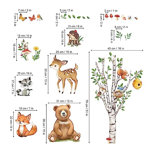 Vinilo decorativo Woodland Animals de 30 cm x 90 cm miniatura 4