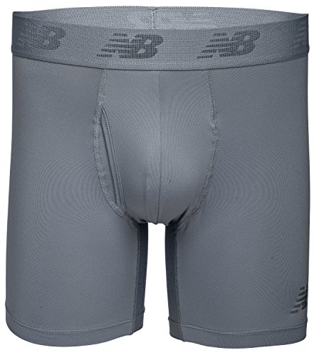 Image of New Balance Men's Performance Boxer Briefs with Fly, Breathable Stretch Underwear, Moisture Wicking, Soft Waistband (3 Pack)