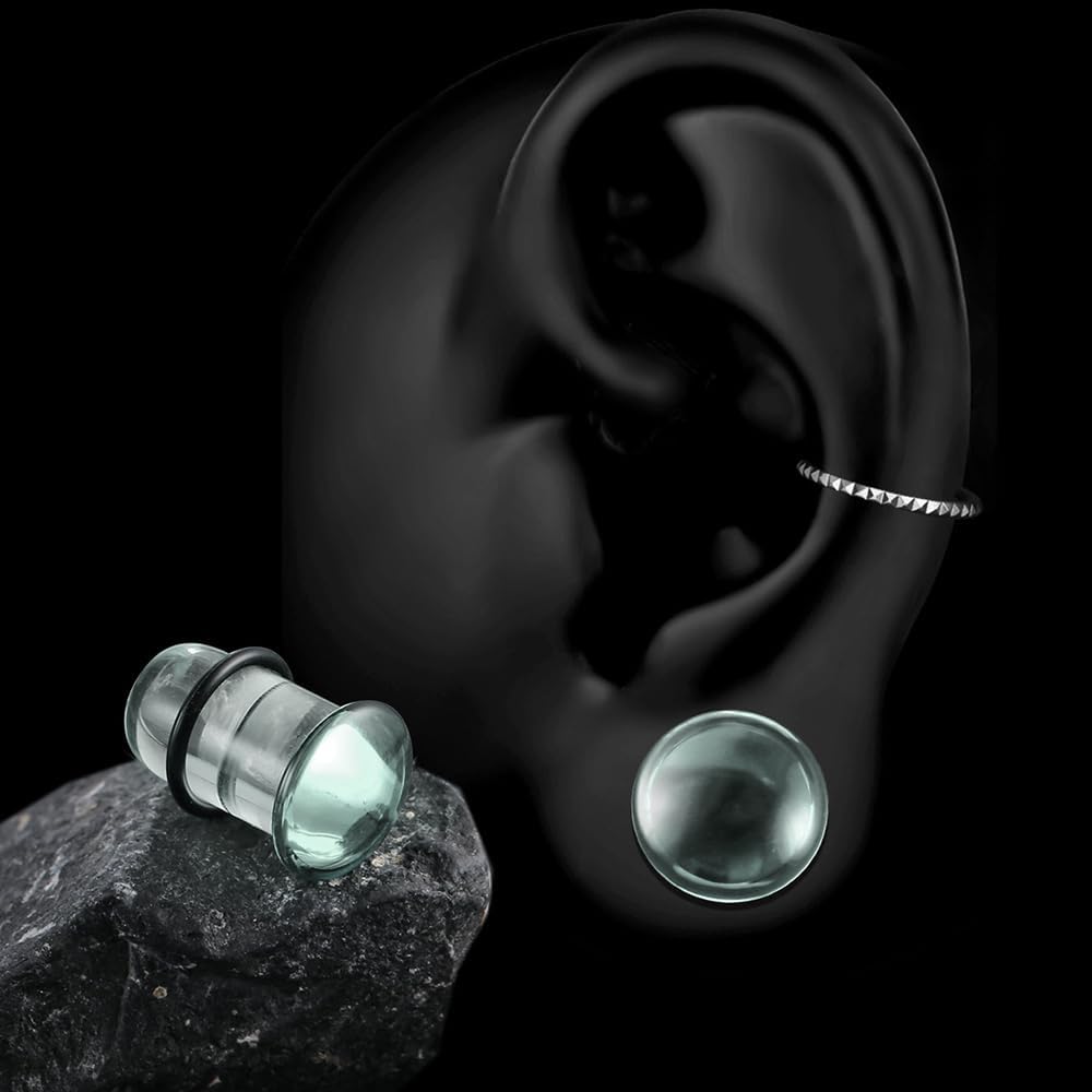 14G-00G Glass Ear Stretching Kit, 1.6-10mm Ear Tapers Plugs Gauges