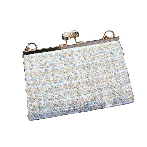 Pochette de soirée vintage ornée de bijoux pour femme, jaune clair, Medium Cover