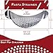 Best Utensils Pan Pot Spaghetti Strainer Premium Stainless Steel Pasta Kitchen Strainer Vegetables Colander & Drainer - Fits All Pots Up To 10 Inches