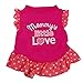 Neartime Puppy Clothes, Small Dog Cat Pet Dress Fly Sleeve Dress for Pet (XS, Hot Pink)