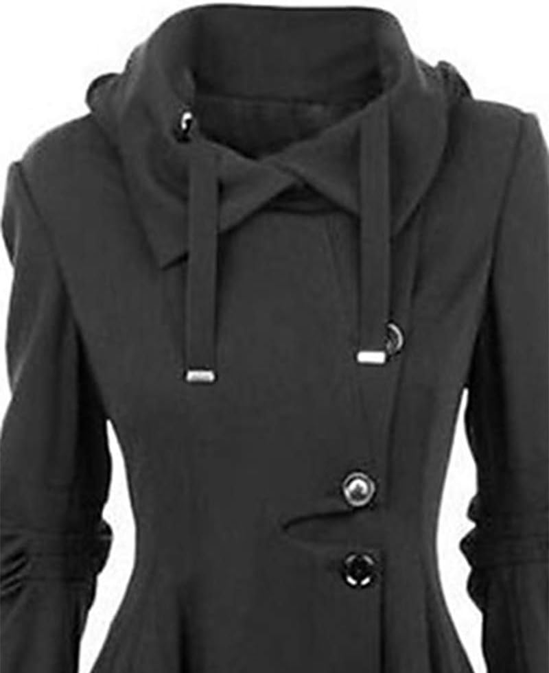 Hahnentritt Mantel Damen Verlängernder Trenchcoat  Produktbild-Vorschau 2