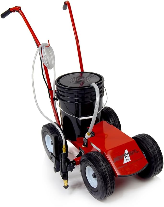 Newstripe EcoLiner Standard Battery Powered Field Striping Machine (Part# 10004483) | Field Use Only | Heavy Duty Diaphragm Pump | 12V Deep Cycle Battery | Cushioned Handles | 5-Gallon | Made in USA