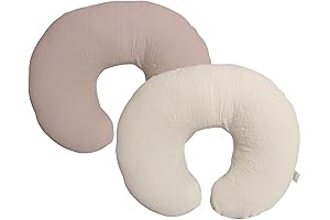 Ultra-Soft Nursing Pillow Cover for Baby, Breathable Muslin Cotton Pillowcase for 22.5"x18"