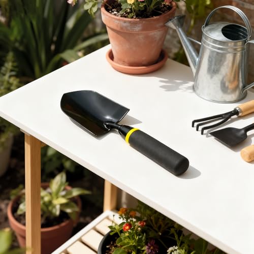 Bamworld Solidna Łopatka Ogrodowa, Ostry Szpadel do Kopania, Trwałe Narzędzie do Sadzenia i Pielęgnacji Ogrodu, Ergonomiczna Rękojeść