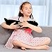 Yeqivo Soft Plush Cat Body Pillow, Long Stuffed Animal Toy Kitten Throw Pillow Gift for Kids, Girlfriend (50CM,Black)
