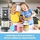DAZZTIME Behälter für Ninja Creami Deluxe Pints,4 Stück Ersatz für Ninja Creami Deluxe Pints und Deckel,Eisbehälter für Speiseeis,Eismaschine Zubehör für NC501 NC500-Serie 680ML,BPA-frei