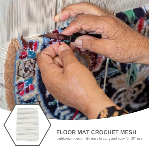 SEWACC 1pc Crochet mesh Fabric Hook Rug mesh Rug Making Mesh Blank Weaving mesh Rug Tapestry hooking mesh Rug Canvas Blank Rug mesh Floor Knit Fabric Tapestry DIY Cloth Mesh Carpet Locker - Thumbnail 3