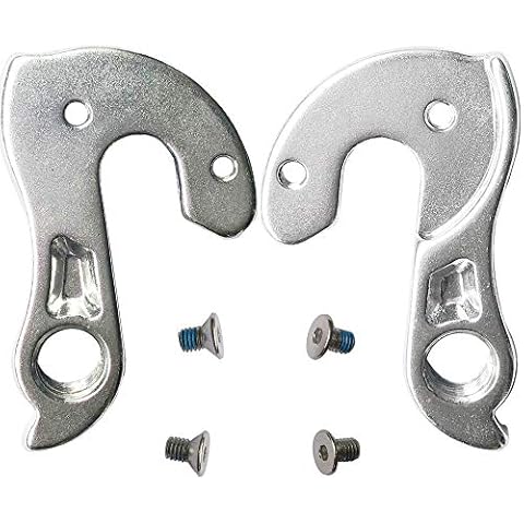 Micronew Derailleur Hanger (2 Pieces), Bicycle Bike Dropout Derailleur Hanger 250 for Corratec Fuji Haibike Kona Orange Salcano Wilier with Bolts Cover