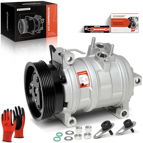 A-Premium A/C Compressor with Clutch Compatible with Jeep Grand Cherokee 2005-2010 & Chrysler 300 2005-2010 & Dodge Charger 2006-2010, Challenger 2008-2010, Magnum 2005-2008, 5.7L 6.1L