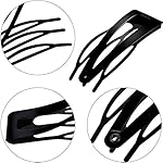 Chinco 24 Pcs Double Grip Hair Clips Metal Snap Clips Women Barrettes for Hair Making, Salon Supplies(Black,2 Inch) - Image 2