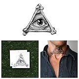 Tattify Illuminati Temporary Tattoo - All Seeing (Set of 2)