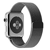 Apple Watch Band, JETech 42mm Milanese Loop Stainless Steel Bracelet Strap Bands - Black