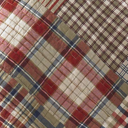 Image of Eddie Bauer - Twin Quilt Set, Reversible Cotton Bedding with Matching Sham, Luxurious Bedding Set (Hawthorne Brown, Twin)