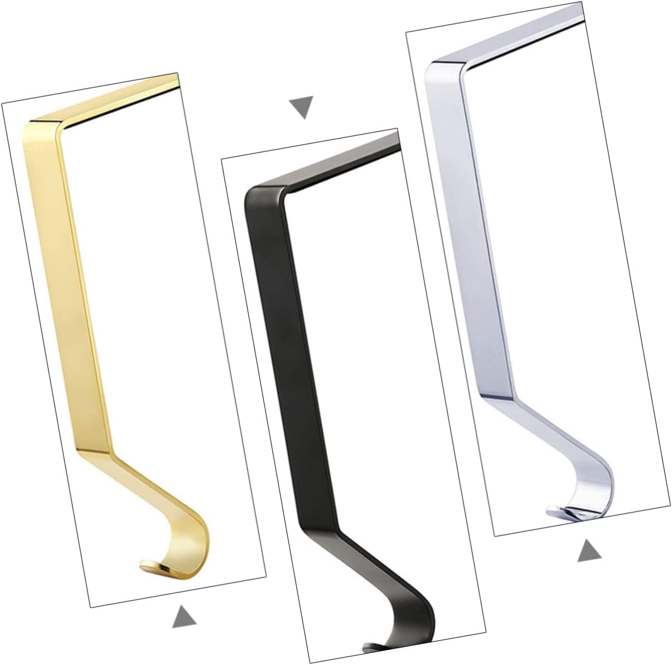 Levemolo 4pcs Metal Christmas Stocking Holders for Fireplace Xmas Hooks Random Colors for Hanging Holiday Stockings and Ornaments