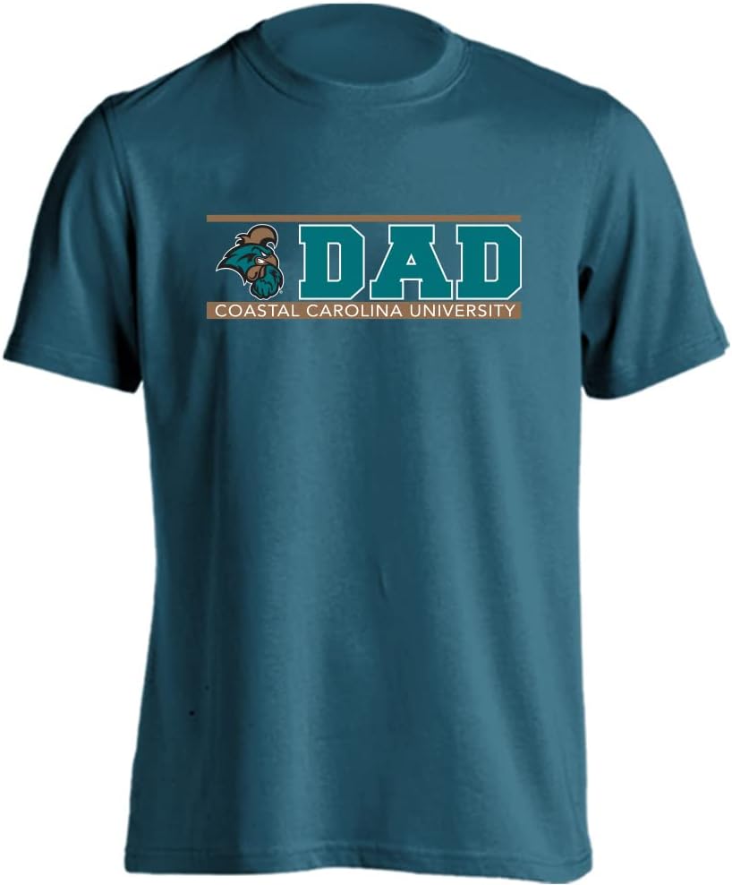 Sport Your Gear Coastal Carolina Chanticleers Dad Proud Parent Teal T-Shirt 3XL