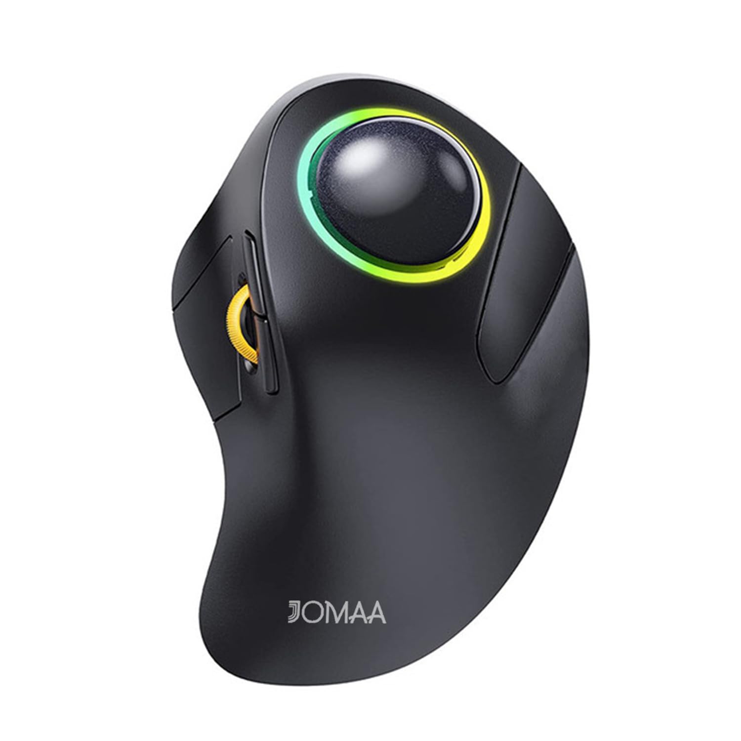 JOMAA Wireless Bluetooth Trackball Mouse with RGB Backlight,Finger Control, 3 Device Switch, Silent Rechargeable Ergonomic Drawing Office Mouse for Laptop, Desktop Computer, Tablet Phone-image-36