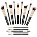 Makeup Brushes 14pcs, Professional Synthetic EyeShadow Blending Powder Liquid Cream Face Brushes Black Cruelty-Free Cosmetic Brushes Kit…