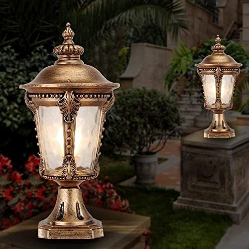 Farol antiguo retro E27 de aluminio resistente para iluminación decorativa exterior 3