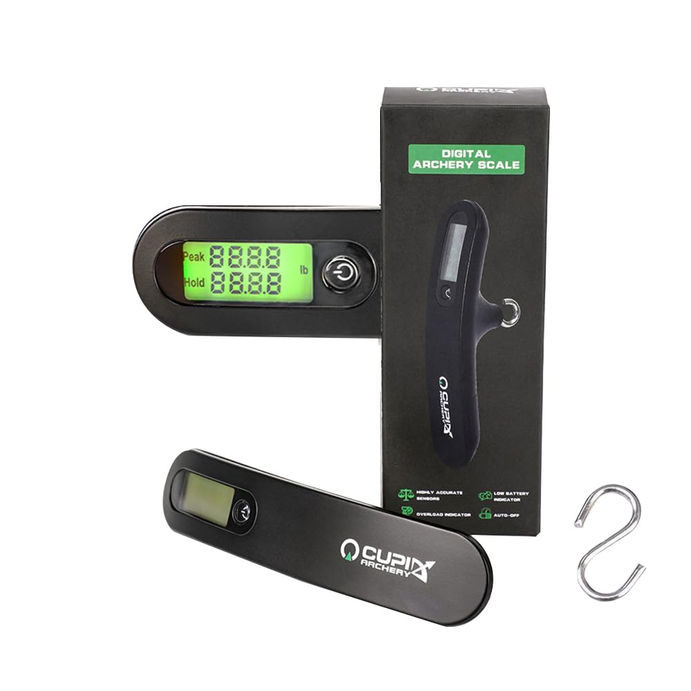 Digital Bow Scale, Portable Archery Draw Weight Scale 110lb, High Precision Archery Bow Scale with Peak & Hold Function