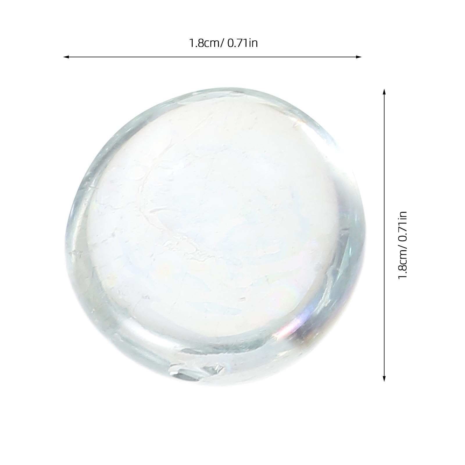 Sassolini di Vetro Piatti 17-19mm, 1800g, per Vasi e Composizioni