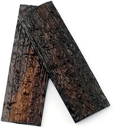 2PCS POM Resin Imitation Sambar Stag Antler Horn Knife Scales Handle for Sword Knives Making 130x42x7.5mm