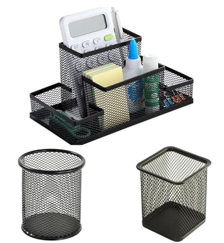 kit porta caneta kit Organizador De Mesa Escritório Aramado, Porta Caneta Lápis Clips bloco de notas