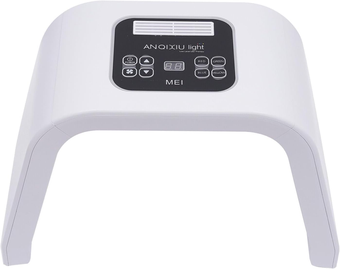 Led-therapie foton licht gezichtsmasker, huidverzorging, lamp lichttherapie, rood licht gezicht met 7 kleuren voor anti-aging verjonging, versteviging, rood licht, alle huidtypes, 32,5 x 32 cm