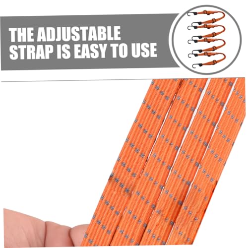 HONMEET 4個 バイク用調節可能ナイロンストラップ 耐久性に優れアウトドア荷物固定用フック付き ロープ ヘルメット収納や荷締めに