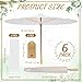 6 Pack 33 Inch White Paper Umbrellas for Wedding, Chinese Japanese Parasol, DIY Oiled Paper Umbrella with Thank You Cards & Storage Bags for Bridal Shower, Craft, Photography, Party Decor