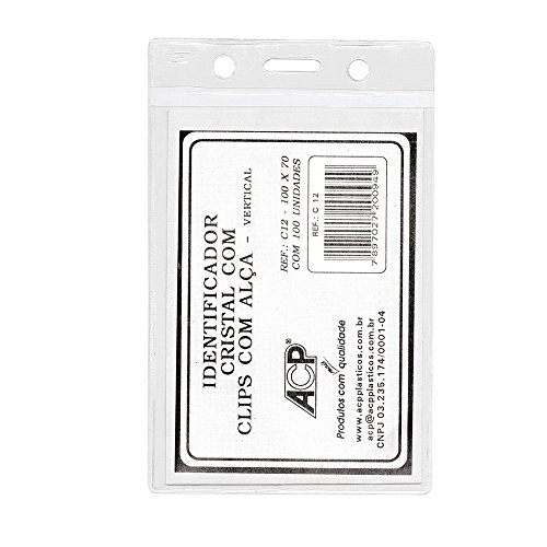 Crachá s/presilha 7x10cm abertura superior vertical C-12 1 Unidade ACP