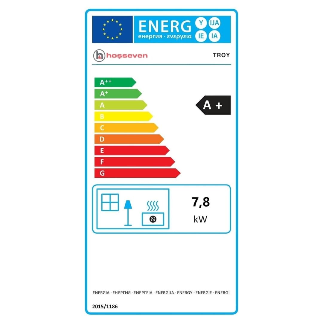 Poêle à Bois avec Four BALKAN ENERGY Troy 7.8kW