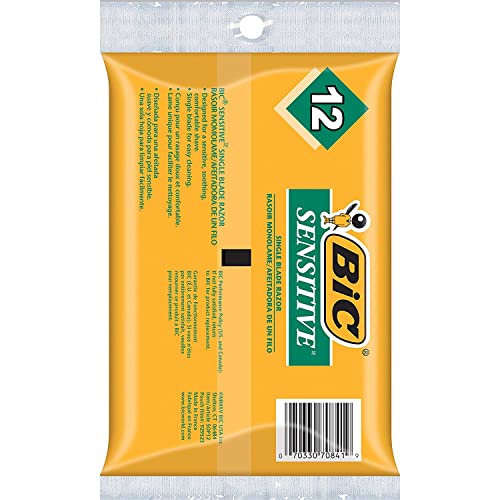 (Pack of 2) Bic Single Blade Sensitive Skin Shavers - 12 in Pack [Total 24] image 5