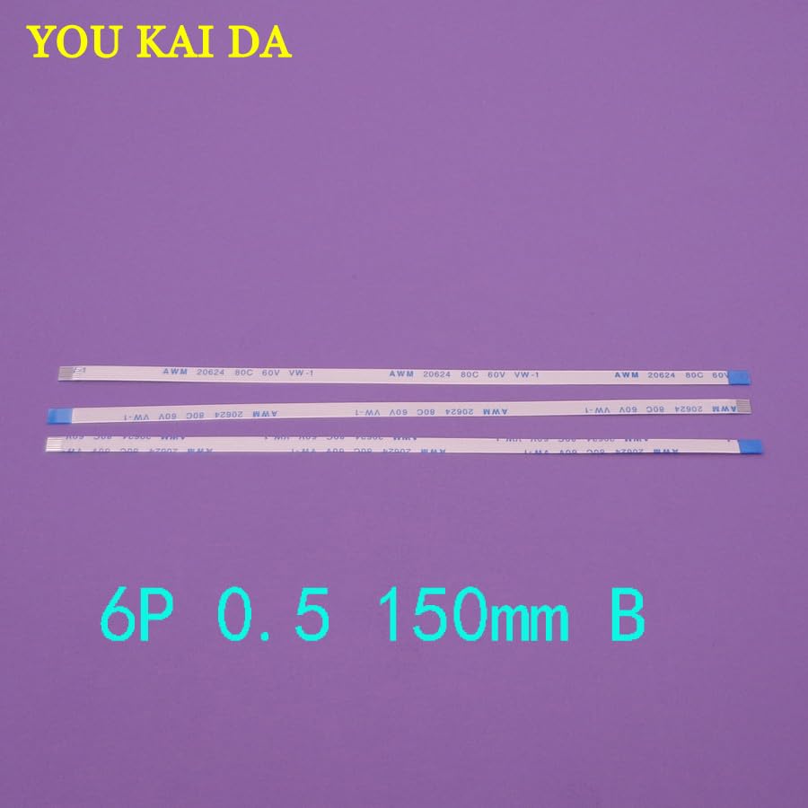 Wiring Connecting Terminals - 50pcs FFC FPC Flat Flexible Cable 0.5mm Pitch 6 pin 6PIN Reverse Length 150mm Width 3.5mm Ribbon Flex Cable