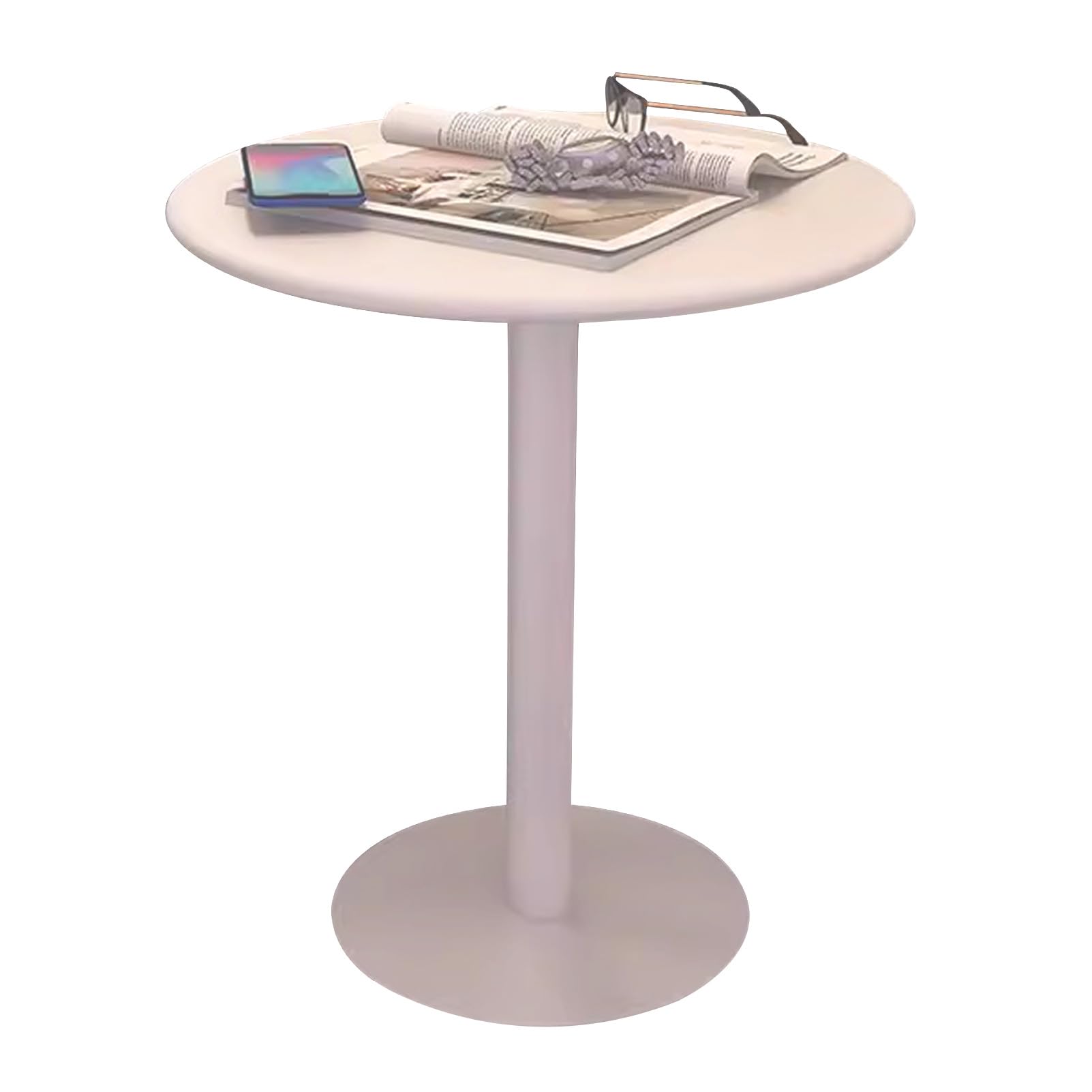 Table de bar ronde haute en métal robuste et stable pour cuisine