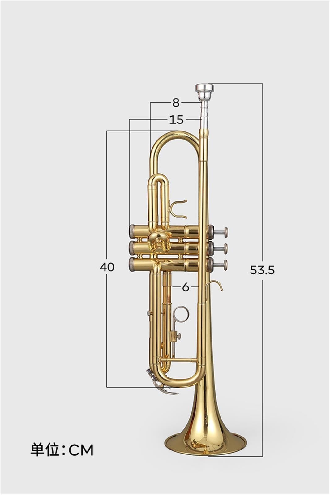 Trompeta Triple Plana En Si Bemol Profesional Trompeta Principiantes