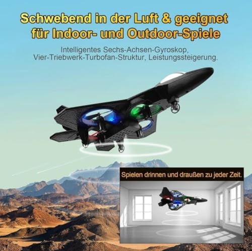 Image of Chettriyanshi Jet Airplane for Kids & Adults with Remote Control, 2.4GHz High Speed Plane Toy with LED Lights, Durable EPP Foam Aircraft, for Boys Girls Flying Toy