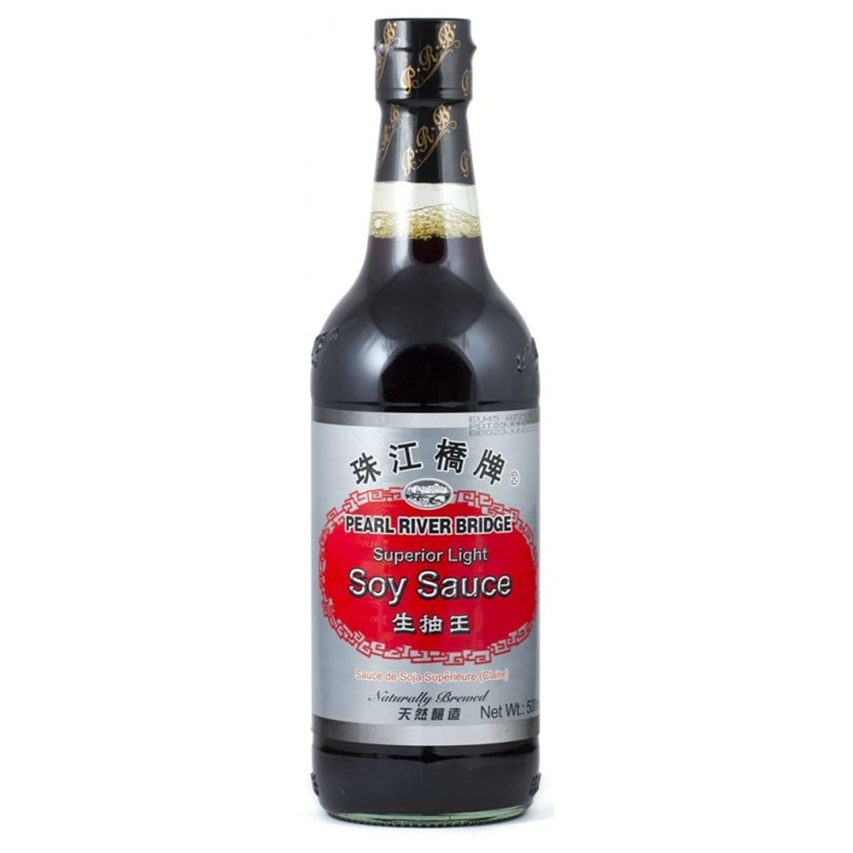 Pearl River Bridge Superior Light Soy Sauce - Non-GMO, Naturally Brewed, No Artificial Flavouring, Ideal for Asian Cooking, 500ml