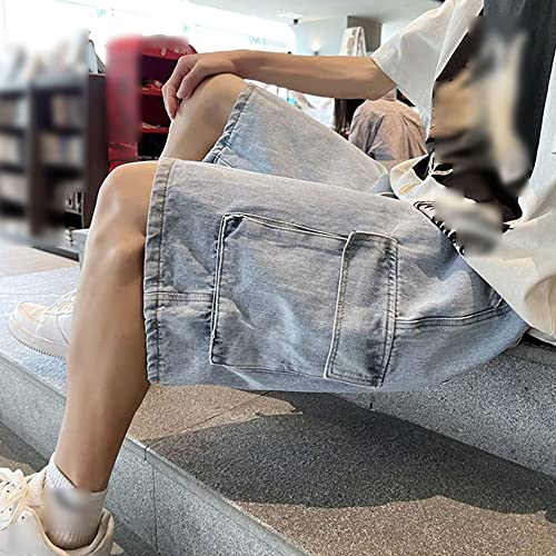Short Jeans para Hombre con Bolsillos Laterales Grandes miniatura 3