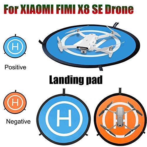 Drone Delantal De Estacionamiento,Chshe?,55cm Delantal De Plataforma De Aterrizaje Plegable Rápido+Almacenamiento para Xiaomi Fimi X8 Se/A3 para Dji Mavic 2/Pro/Mavic Air/Spark Drone