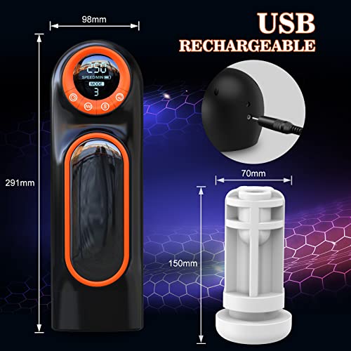 Automatischer Elektrischer Masturbator Cup,Masturbieren Männer mit 4 Saugmodi 10 Vibrationsmodi,Blowjob Taschenmuschi Penis Stimulator 3D Realistischer Vagina Pussy Sex Spielzeug für die Männer – Bild 7